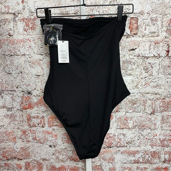 Shade & Shore Ribbed One-piece Bandeau Swimsuit Medium 8-10 - Picture 5 of 9